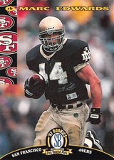 1997 Score #57 Marc Edwards (RC) San Francisco 49ers NFL Football Rookie Card. rookie card picture