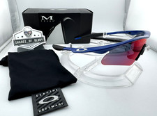 OAKLEY M FRAME HYBRID S NEW BLUE W/ POSITIVE RED IRIDIUM 09-131 SUNGLASSES NEW