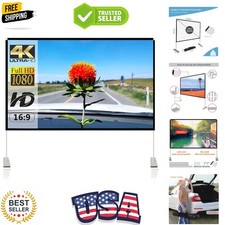 Projector Screen with Stand 120 inch Portable Projection Screen 16:9 4K HD Re...