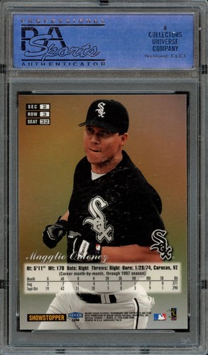 BB - 1998 Flair Showcase - Row 3 - #32 - Magglio Ordonez - PSA 10 - GEM MT - Picture 2 of 2