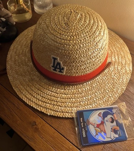 2026 Dodgers x One Piece Collab Promo Card Monkey D. Luffy Limited Edition + Hat