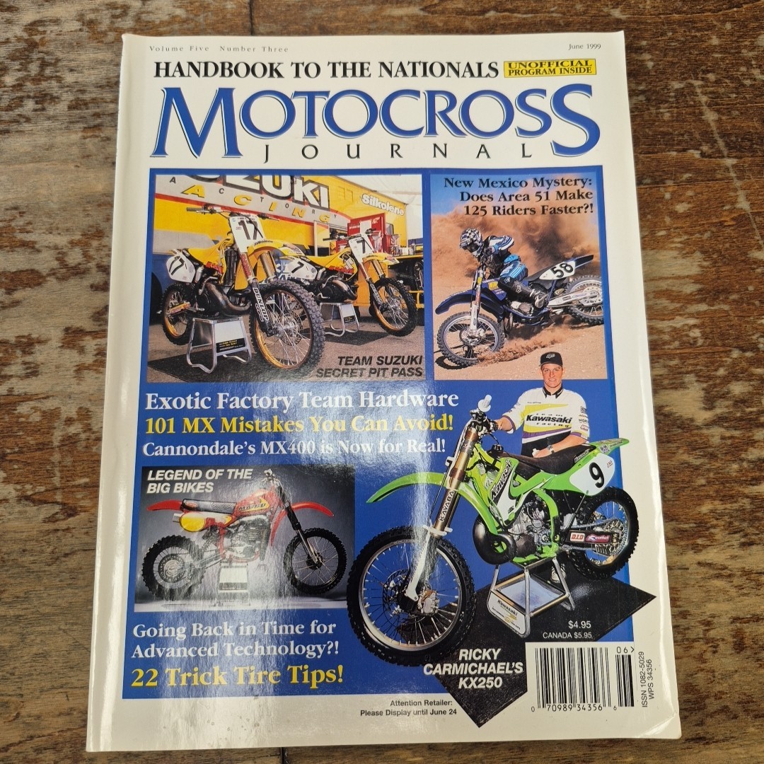 Motocross Jounral Magazine / June 1999 Volume 5 Number Three Like New Oop
