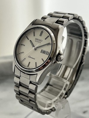 Seiko Chronos 8123-6310 Analog Quartz Men New Battery Daydate Qz