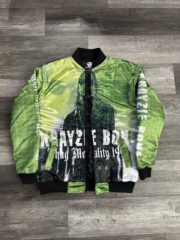 Life Apparel Krayzie Bone’s Thug Mentality Green Jacket Large Bone Thugs Verzuz