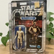 Vintage 1977 Star Wars C-3PO Figure - Kenner - 12 Back Card MOC - READ