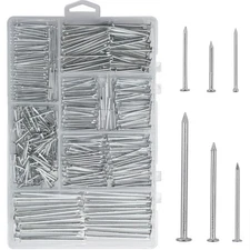 376pcs Premium Hardware Nails Assortment Kit Maximum Length 2 Inches Galvaniz...