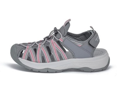 GRITION Damen Wander Sandalen Grau Rosa EU37 Closed Toe Trekking Wasser Schuhe
