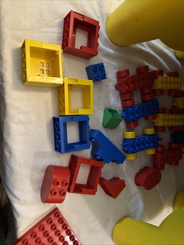 VTG 1998 Lego DUPLO Lap table Portable Desk STORAGE BINS 25x13x12 W/300+ PCS - Picture 5 of 22