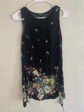 Pretty Black Dress With Flower Design