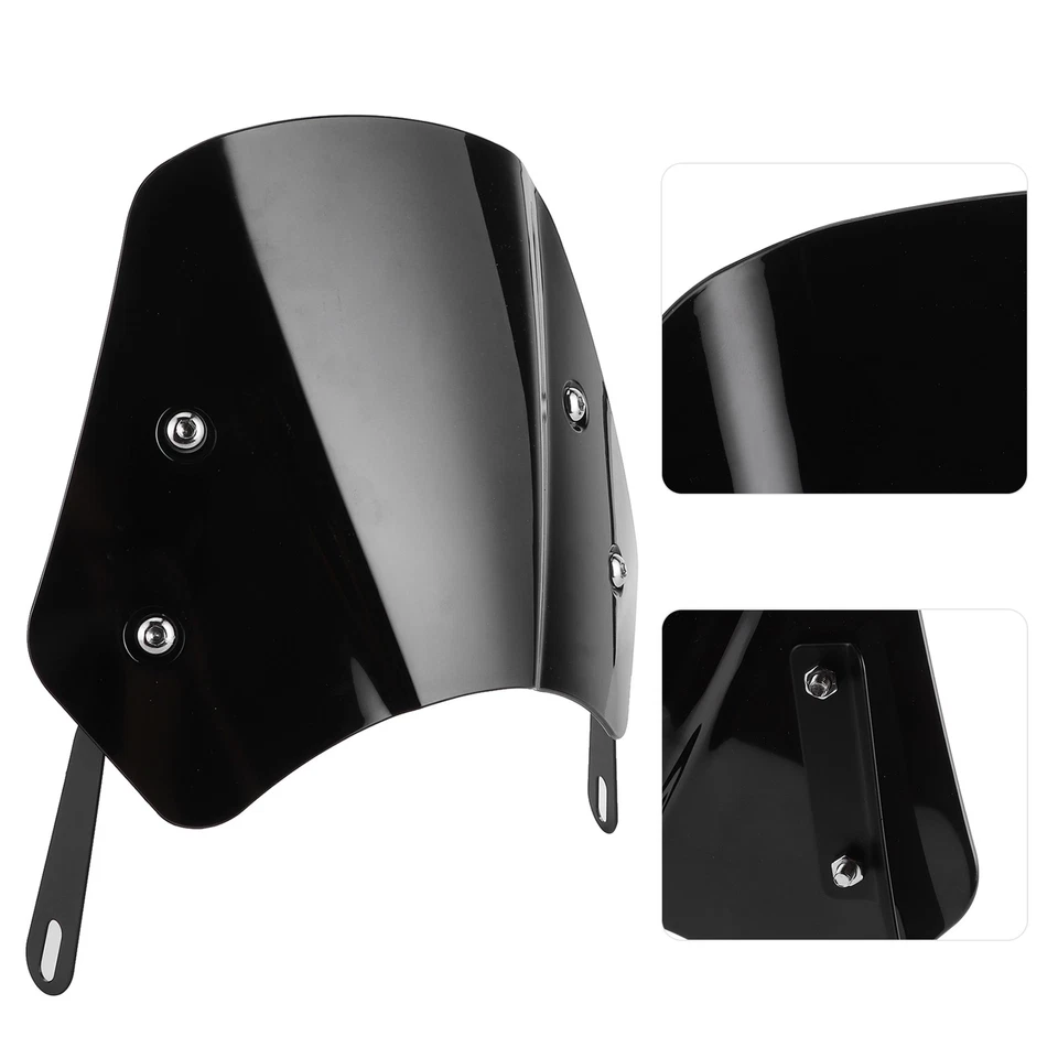 Auto Car Universal Motorcycle Windshield Wind Deflector Screen W/Mounting - Image 3 of 4