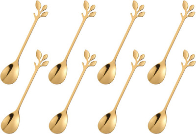 Gold Plated Stainless Steel Mini Coffee Espresso Spoon Tableware Flatware Desse