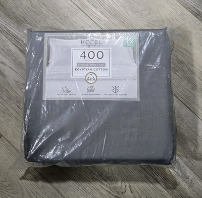 Hotel Signature Egyptian Cotton 400 Thread Count 6-Piece King Sheet Set Gray