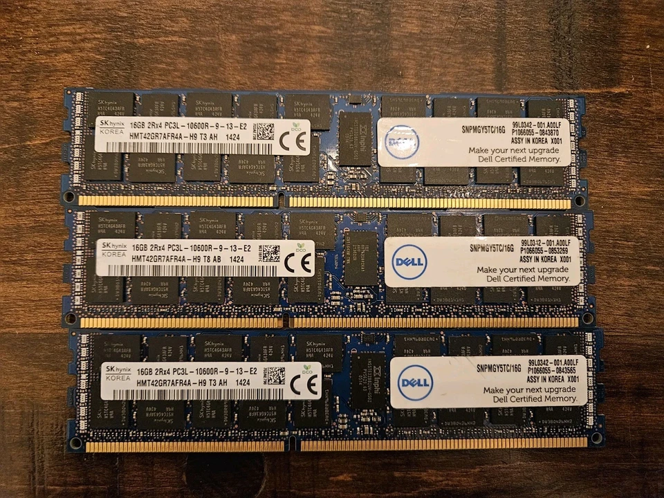 Dell SNPMGY5TC/16GB 2Rx4 PC3L - 10600R, DIMM, DDR3 SDRAM. Computer Memory, RAM - Image 4 of 4