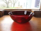 VINTAGE ROYAL RUBY RED ANCHOR HOCKING VEGETABLE 8 1/2"  SERVING BOWL