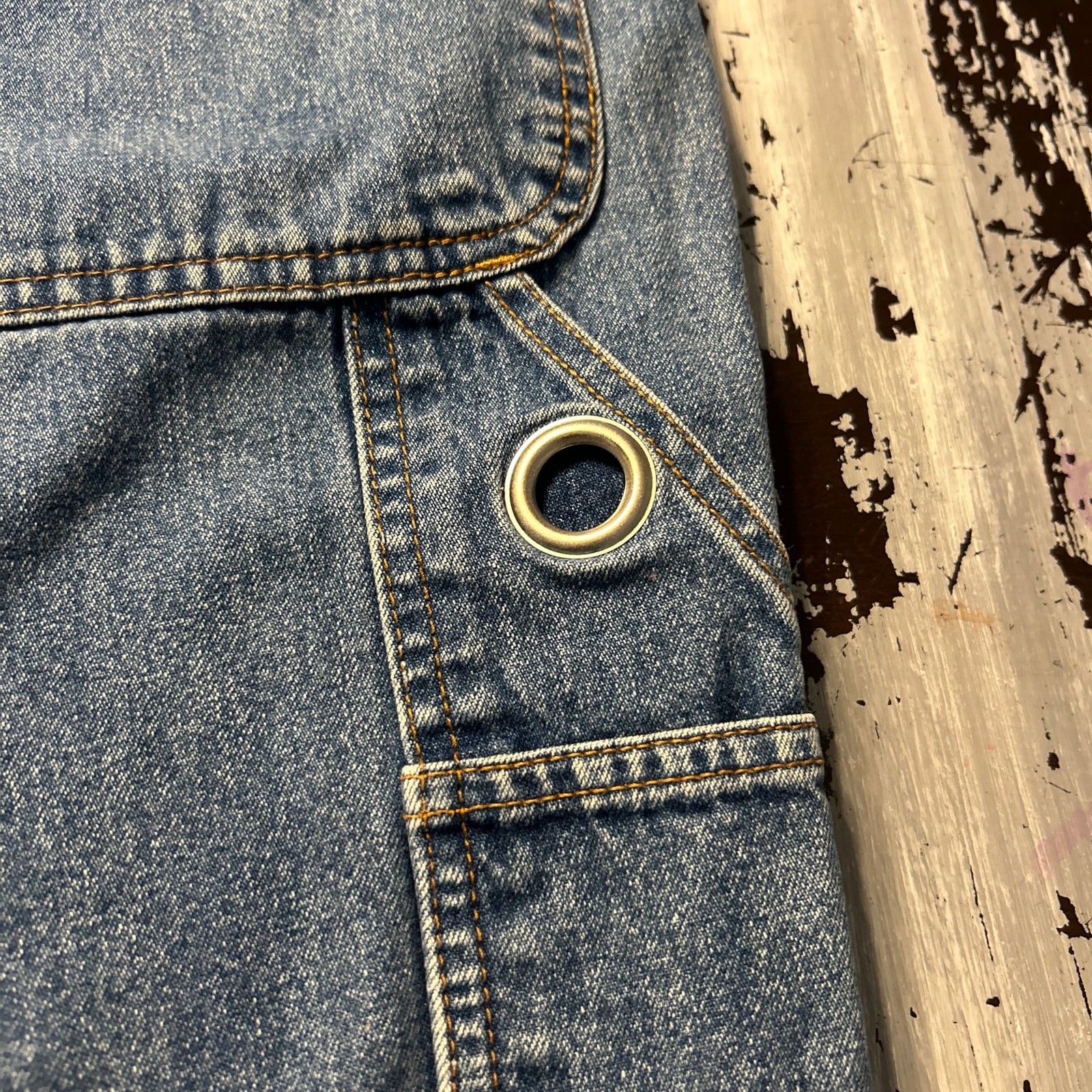 Vintage Tommy Jeans 90s Baggy Carpenter Denim Shorts Jorts thumbnail 4