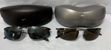 Nike Hyperion II Sunglasses Made In Italy Lot Of 2 Black/Silver Read Desc