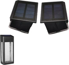 2 Pack Solar Lights for Outdoor Fence and Wall: Replacement Top, Waterproof