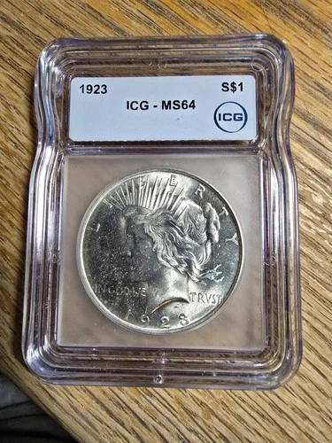 1923 Peace Silver Dollar MS64 ICG