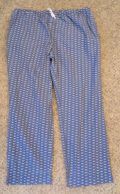 Vineyard Vines Mens Size XXL Pajama Pants Blue Whale Candy Canes Pockets Elastic