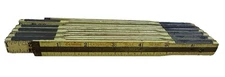 EVANS 6 Foot Wood Folding Rule With Brass Extension # X40 Made In USA