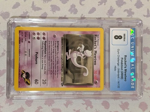 Pokemon Rocket's Mewtwo Gym Challenge Unlimited Holo Rare #14 CGC 8
