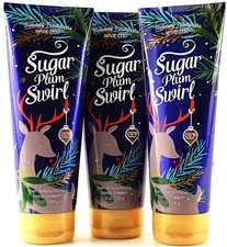 QTY 3 - Bath & Body Works SUGAR PLUM SWIRL Body Cream Lotion 8oz