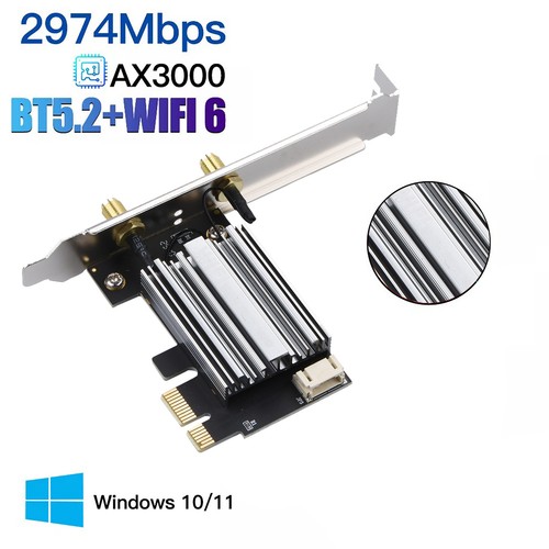 AX3000 Chipset PCIe WiFi 6 For Intel AX200 WiFi Card WiFi PC Adapter Brand New - Afbeelding 13 van 17
