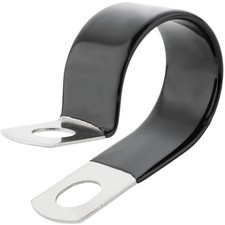 Boltza P-Clip Clamps – 304 Stainless Steel, Vinyl Coated Hose/Pipe/Cable