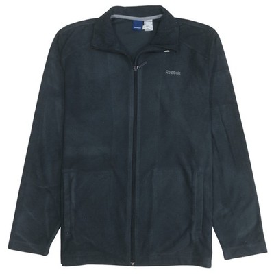 Reebok Fleecejacke Herren schwarz Full Zip L Freizeit Training
