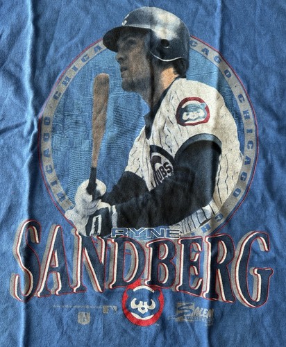 NWT Ryne Sandberg Vintage Salem Sportswear T-Shirt Men’s XL 1990 Chicago Cubs - Picture 3 of 7