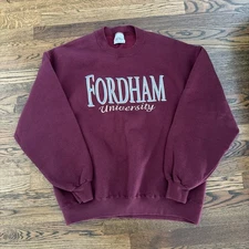 Genus Vtg Fordham University Crewneck Sweatshirt Size XL Made USA College
