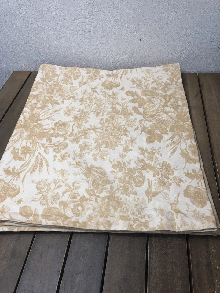 1 cortina apagada Pottery Barn Sorrel Toile 50x84" cortina dorada forrada de algodón usada en excelente estado Foto 2 de 4