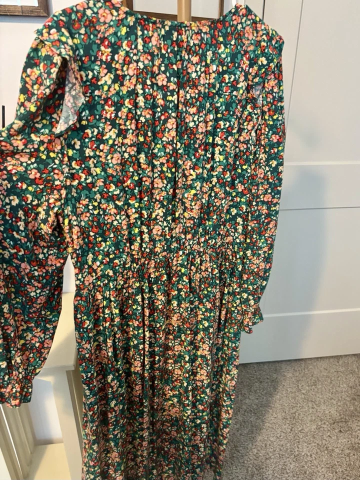 Maxi Vestido Floral Manga Larga JCrew, Boho Mujer’s Talla Grande Foto 4 de 4