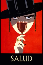 Wine Salud Spanish Cheers Lady Vintage Poster Repro FREE SHIP in USA