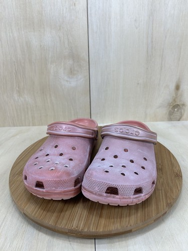 Crocs Classic Red White Comfort Clogs Unisex Mens 7 Womens 9 - Picture 2 of 7