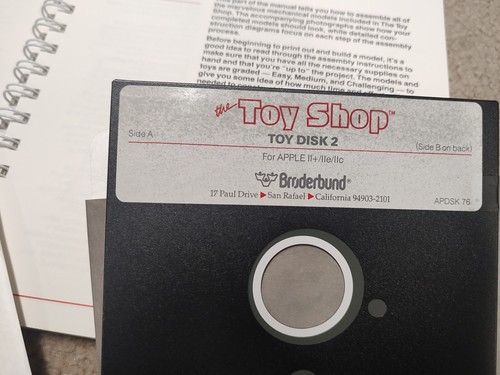 Broderbund The Toy Shop + Refill Pack! 5.25 Apple Floppy Discs 1986 VINTAGE Nice - Picture 13 of 15