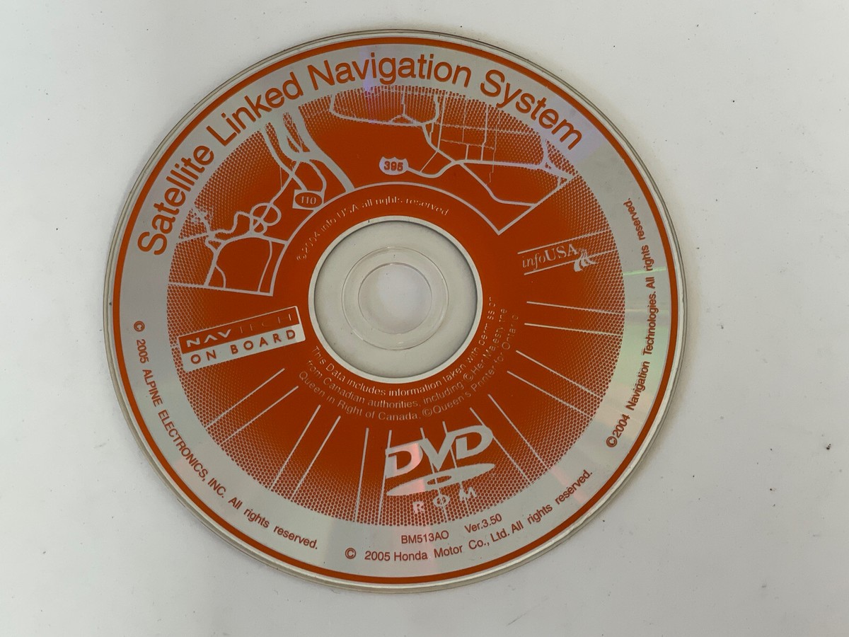 2004 2005 2006 ACURA TL NAVIGATION DVD ORANGE US CANADA VER.3.50