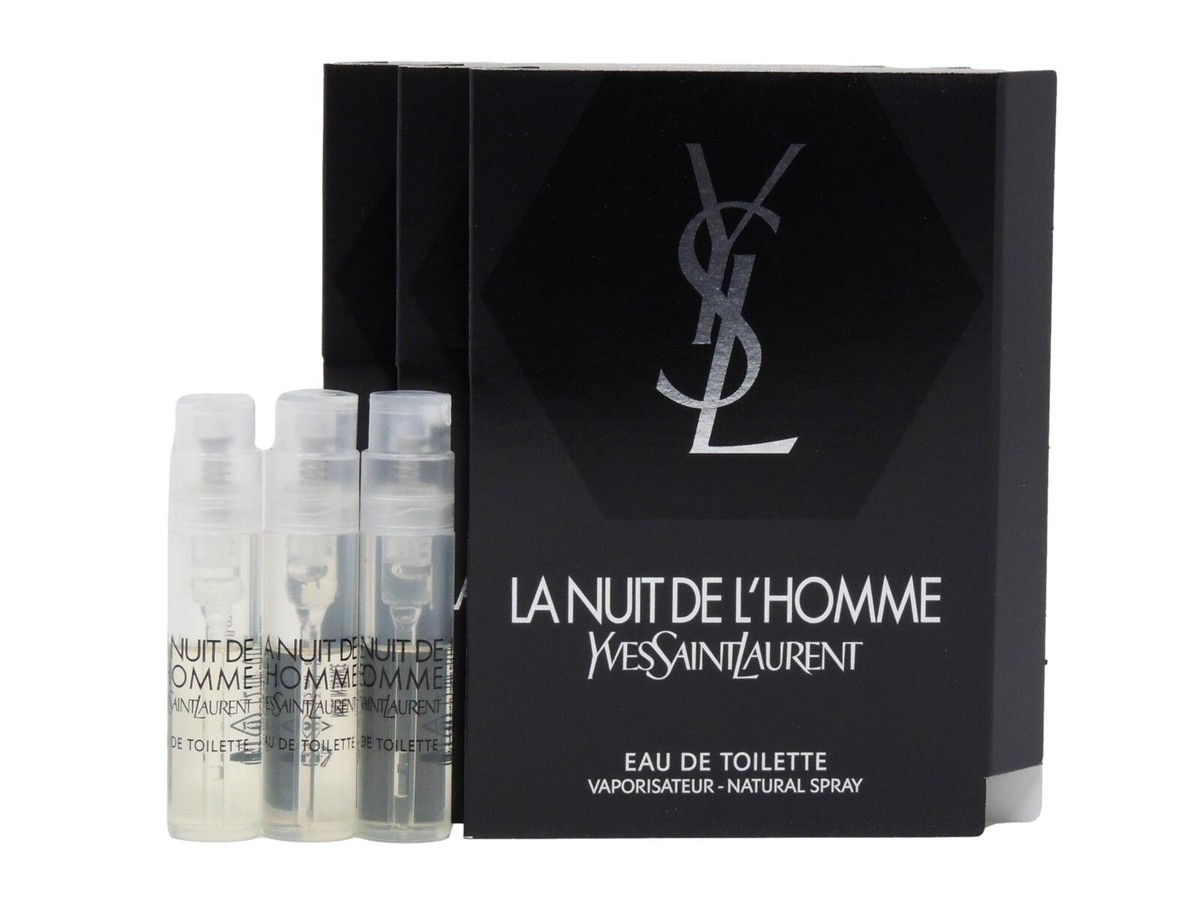 YSL YVES SAINT LAURENT LA NUIT DE L'HOMME EDT 1.2ml .04fl oz x 3