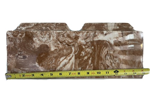 Extra Large Companion Cremation Urn For Ashes Cultured Marble Brown/Tan 15x8x6.5 - Picture 4 of 5