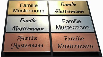 Briefkastenschilder Klingelschilder Türschild Namensschild mit Gravur 