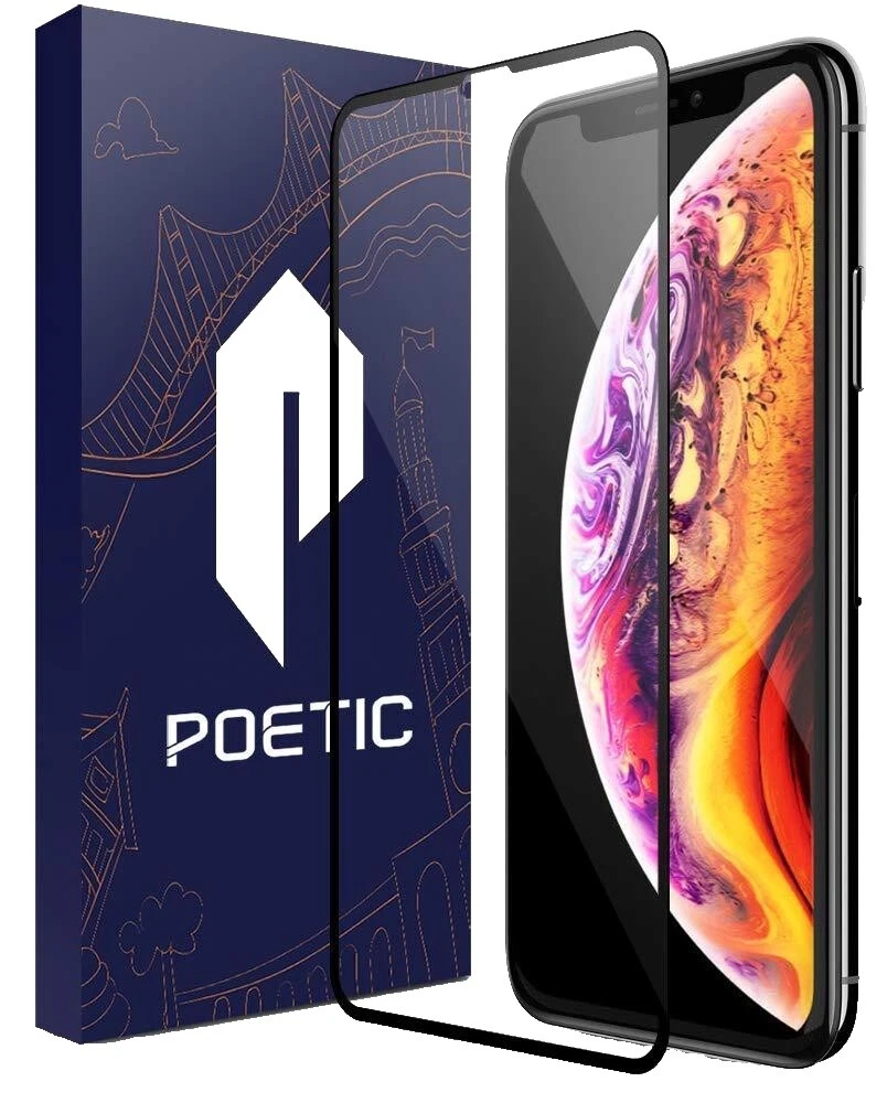 Protectores de pantalla de vidrio templado Poetic para Apple iPhone XS
