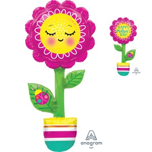 mothers day flowers with balloon