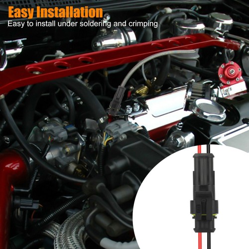 10X Car Waterproof Electrical Wire Cable Automotive Connector 2 Pin Way Plug Kit - Picture 4 of 12