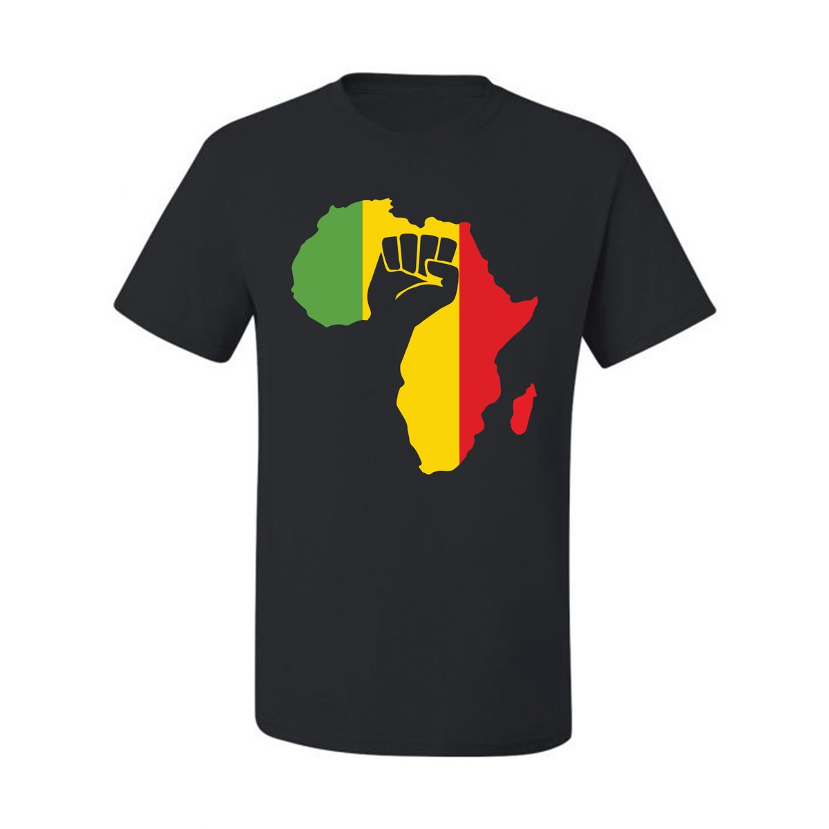 African Pride Black Power Fist Love Africa Map T-Shirt African Pride Black Power Fist Love Africa Map T-Shirt