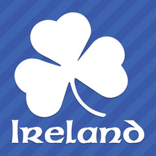 Ireland Lucky Irish Shamrock Clover Vinyl Decal Sticker