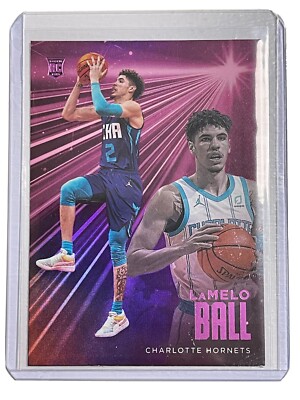 2020-21 PANINI CHRONICLES ESSENTIAL LAMELO BALL RC #201 PINK PARALLEL - HORNETS