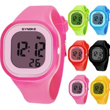 Fashion Waterproof LED Sports Digital Electronic Wrist Watch for Kids Boys Girls
