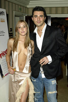 Model Jacqui Ainsley boyfriend singer Darius at premiere party for- Old Photo 1
