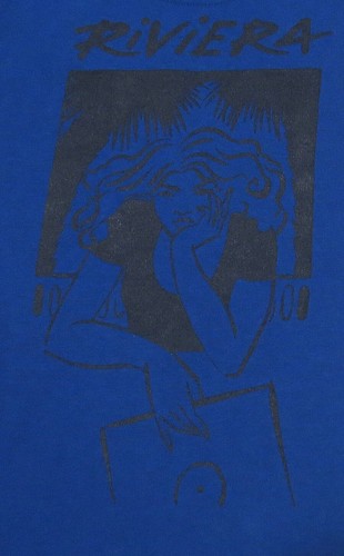 RIVIERA RECORDS Germany Blue Crew SWEATSHIRT US MEN MEDIUM Rosa Kammermeier Art - Picture 4 of 9