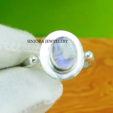Rainbow Moonstone 925 sterling silver handmade Gift Ring US size 5 to 13